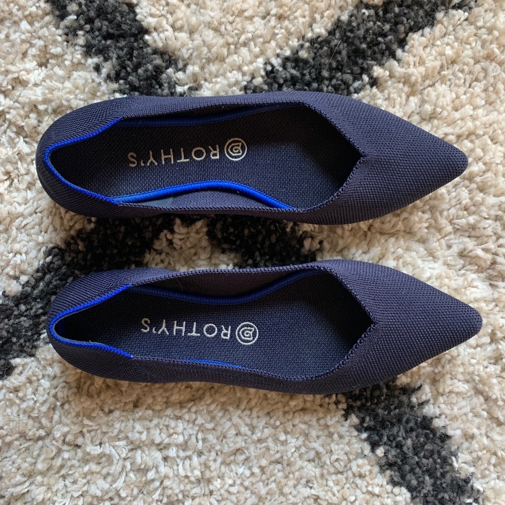 ROTHY'S Maritime Navy The Point Used, Women’s 9.5